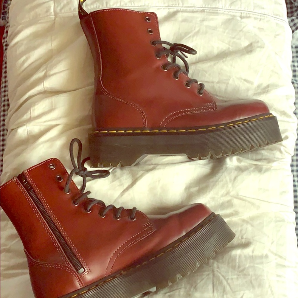 Red Jadon Doc Marten boots